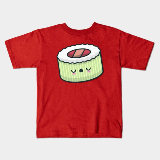 Kawaii Delights: Japanese Food with a Cute Face Kids T-Shirt by Pieartscreation